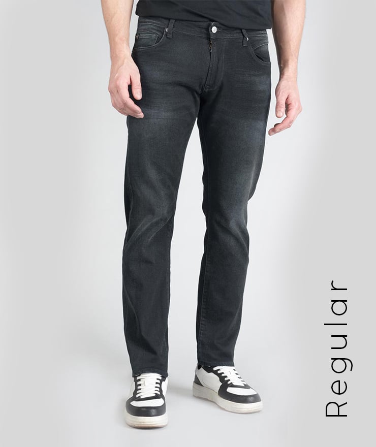 Jean slim fashion gris homme