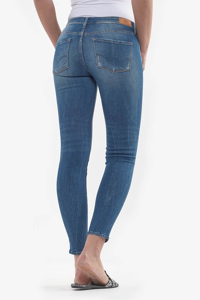 Jeans power skinny 7/8ème Pantalons Jeans Le Femme Skinny : Temps des bleu & N°3 Cerises 
