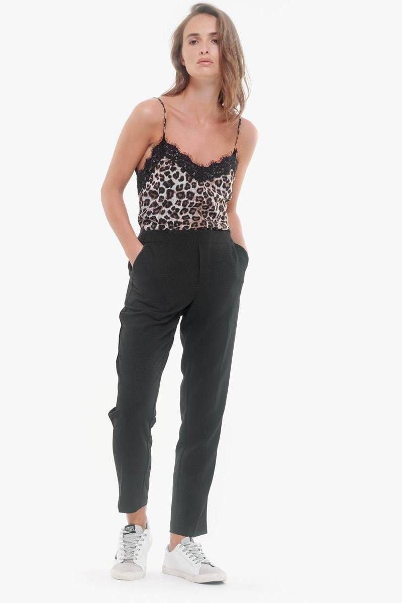 Pantalon Magy noir à paillettes : Jeans & Pantalons et prêt à porter Femme  : Le Temps des Cerises