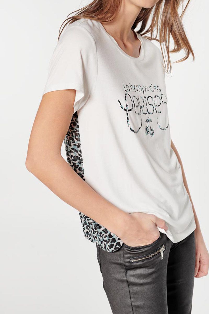 Le Temps crème T-shirt : Femme des Tee imprimé Cerises Shirt : Lauren
