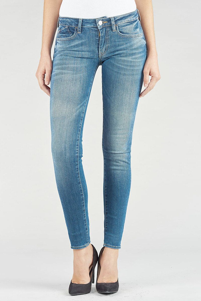 Skinny des Temps Jeans & Femme Bleu : : Cerises Jeans Skinny Le Power Pantalons