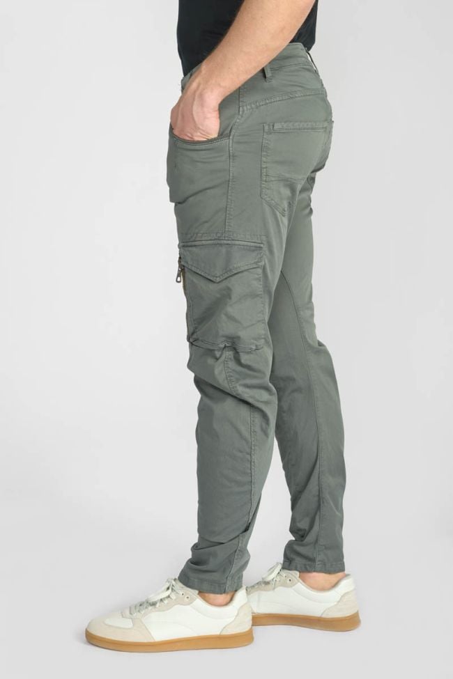 Pantalon cargo Alban gris vert