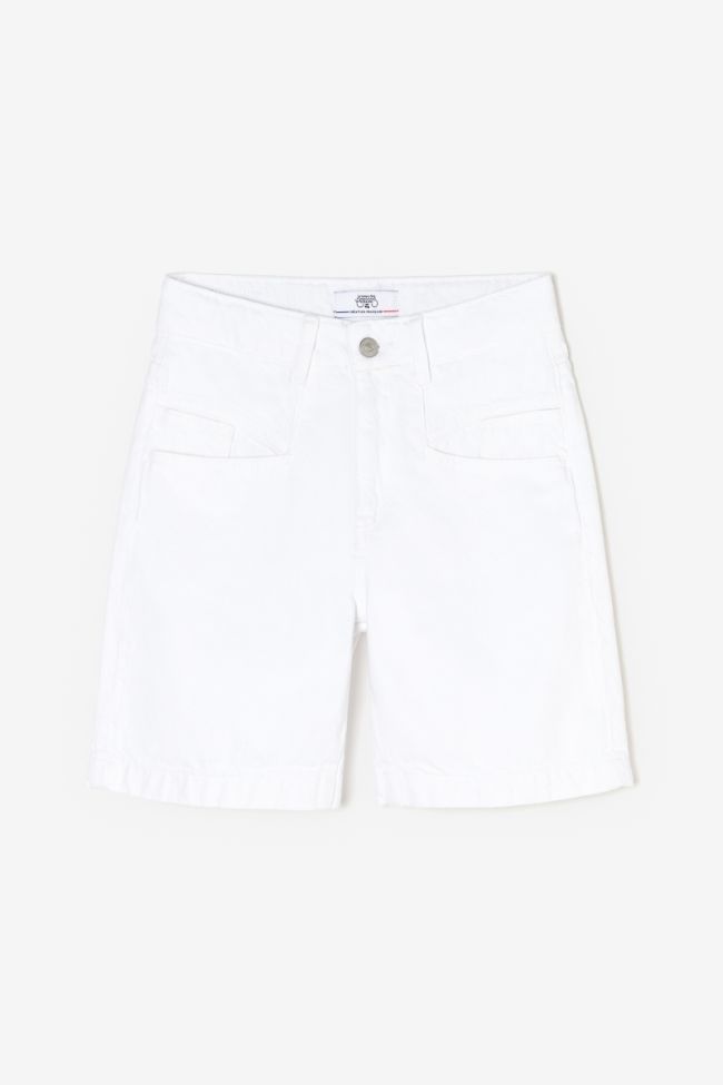 Bermuda Thilo taille haute en jeans blanc