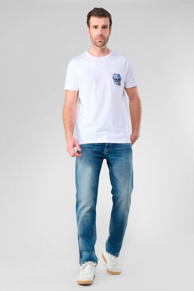 T-shirt Santiago blanc imprimé