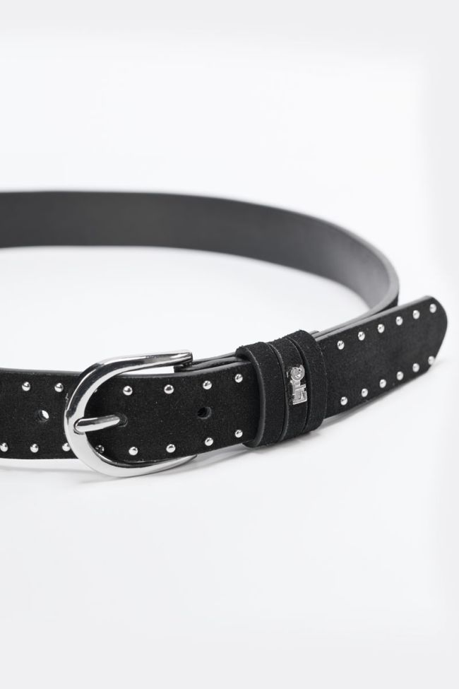 Ceinture Guell en cuir noir