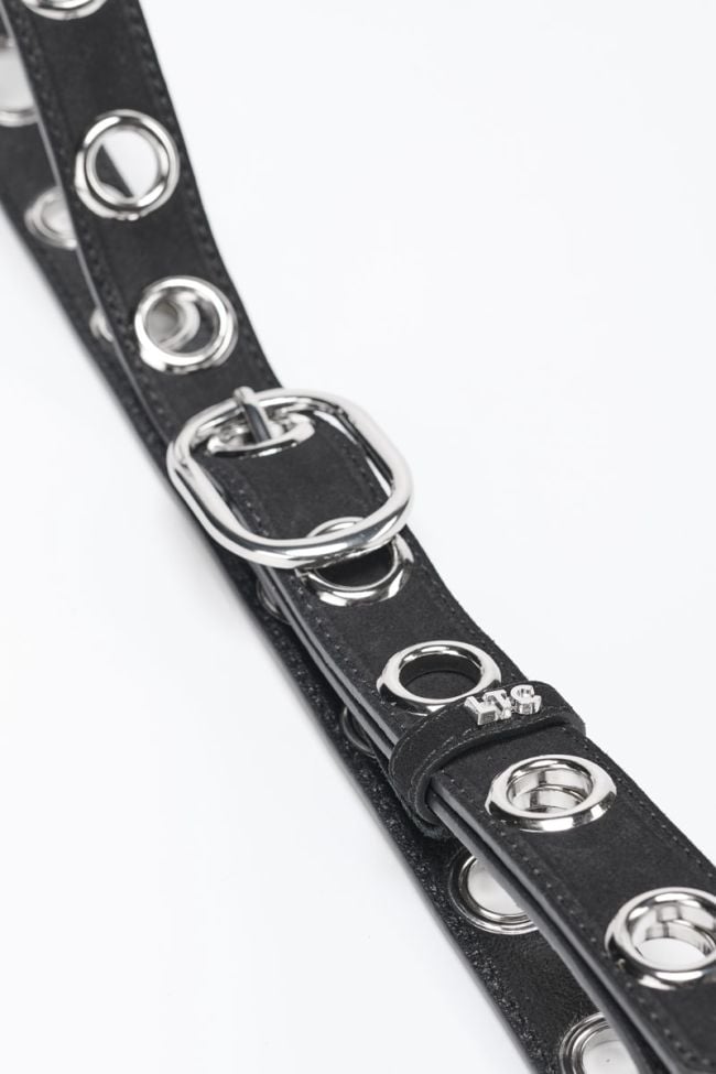 Ceinture Wilden en cuir noir