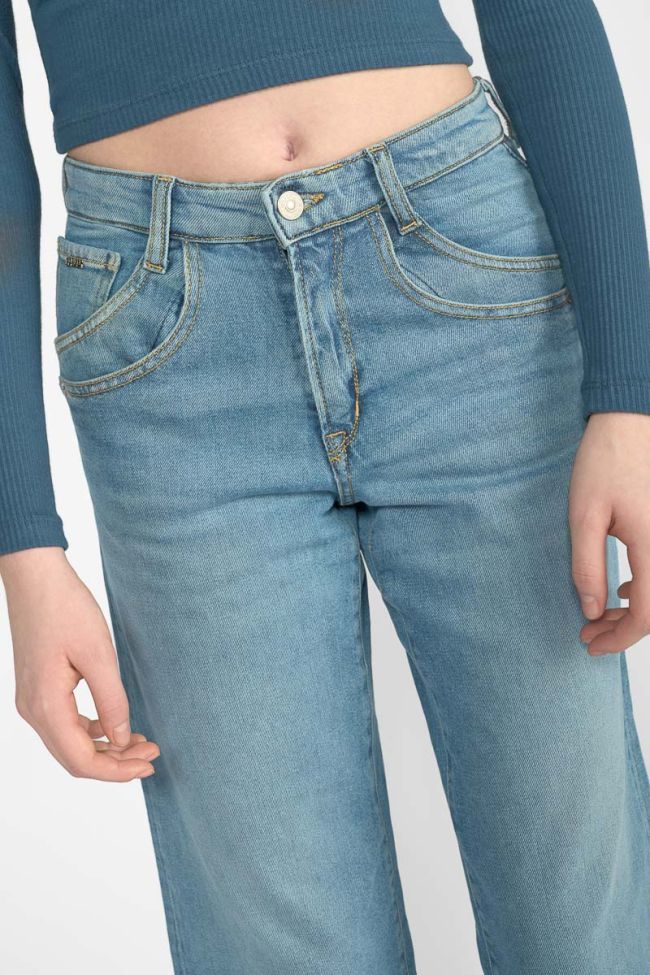 Jeans regular large Caster taille haute bleu N°4