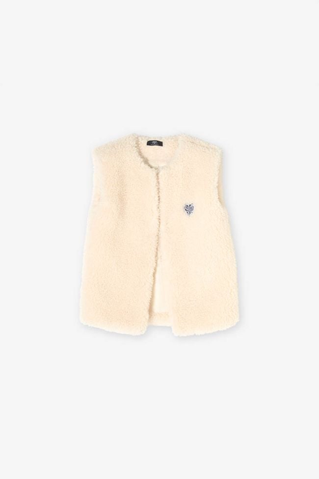 Veste sans manches Okagi crème