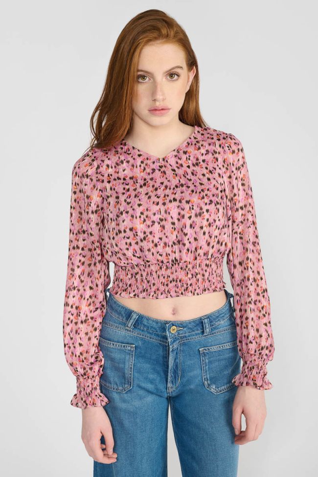 Blouse Welogi rose à motif