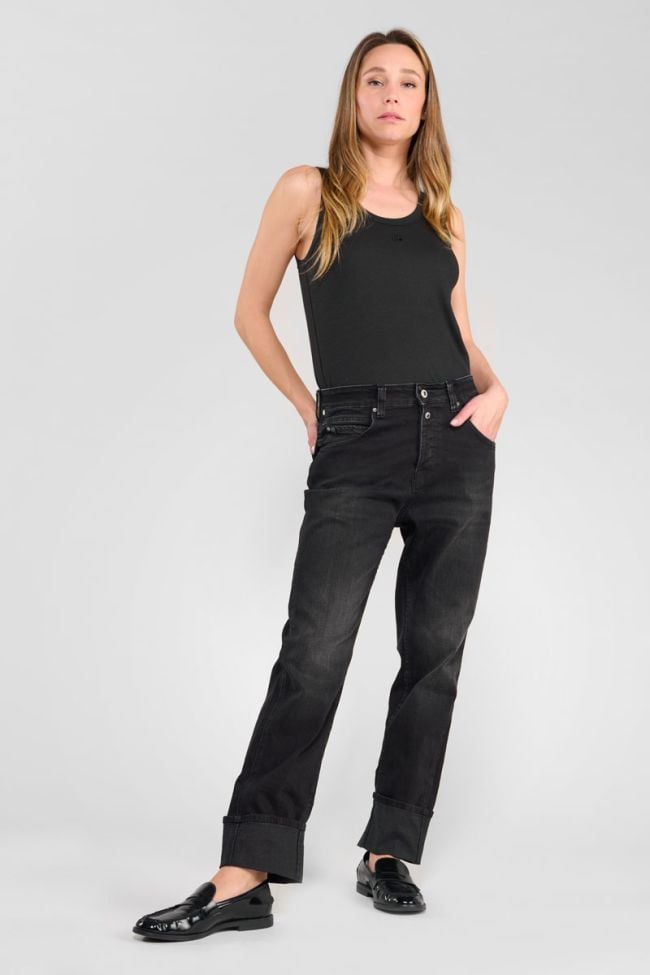 Jeans 400/60 girlfriend Kyo taille haute noir N°1