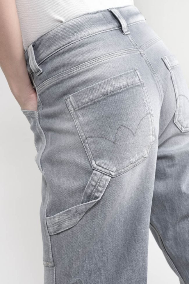 Jeans 400/60 girlfriend Union taille haute destroy gris N°3