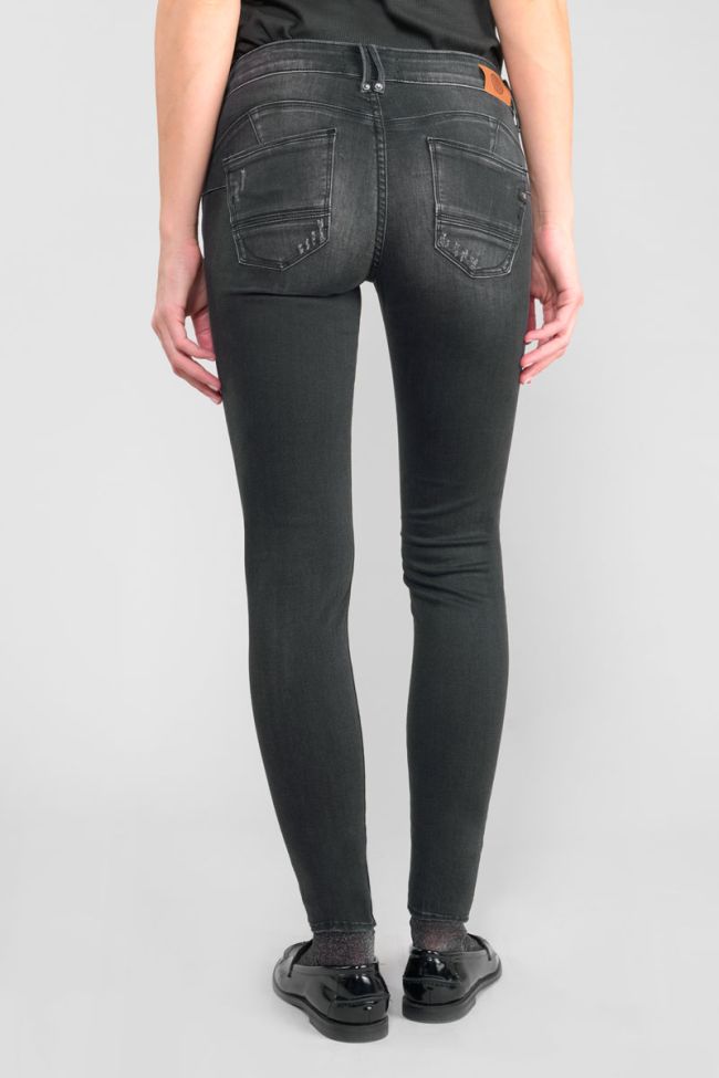 Jeans pulp slim Dalila 7/8ème destroy noir N°1