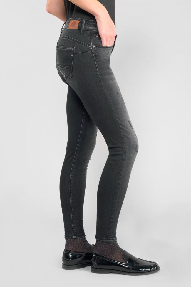 Jeans pulp slim Dalila 7/8ème destroy noir N°1