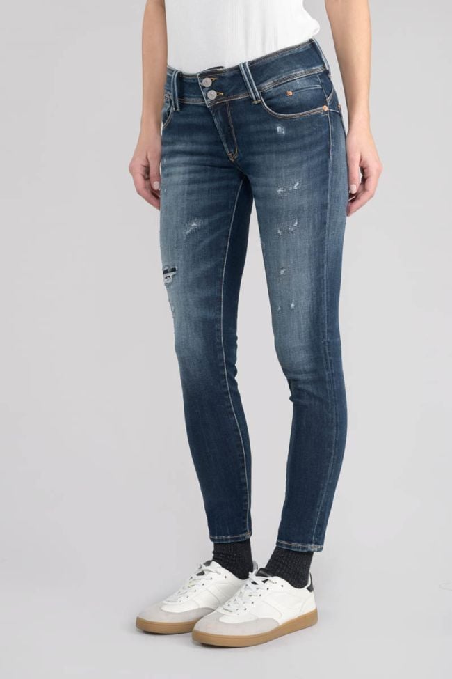 Jeans pulp skinny Okolo 7/8ème destroy bleu N°2