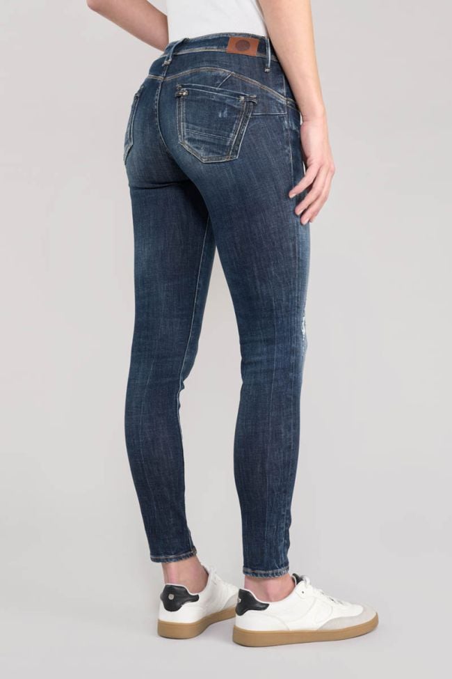 Jeans pulp slim Sally 7/8ème destroy bleu N°1