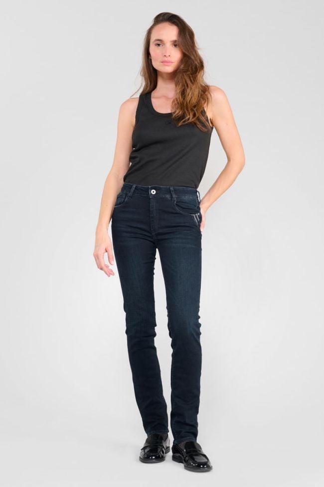 Jeans pulp regular Vida taille haute bleu-noir N°1