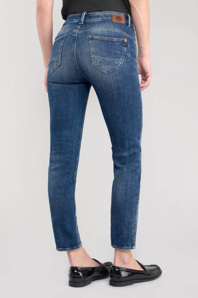 Jeans pulp regular Zep taille haute 7/8ème destroy bleu N°3